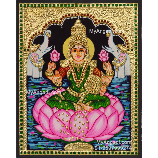 Gajalakshmi Tanjore Painting