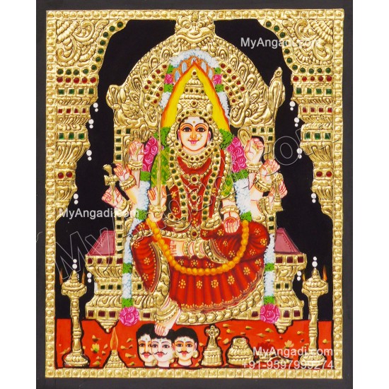 Samayapura Mariamman Tanjore Painting