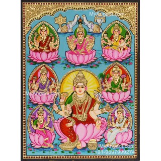 Ashta Lakshmi Tanjore Painting