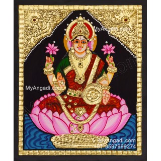 Dhana Lakshmi Tanjore Painting, Dhanalakshmi Tanjore Painting