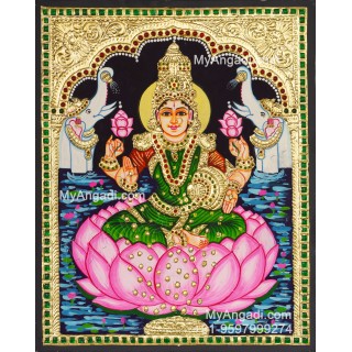 Gajalakshmi Tanjore Painting