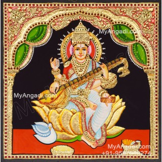 Saraswathi Tanjore Painting