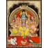 Shiva Family 3D Tanjore Painting