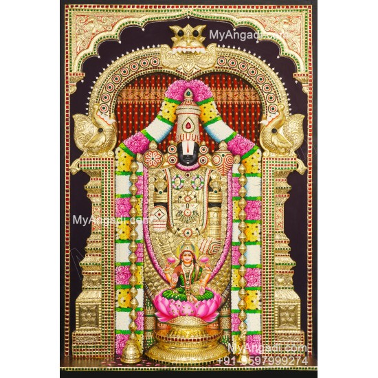 Balaji Lakshmi 3d Tanjore Painting