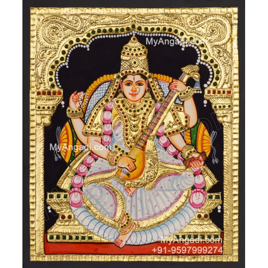 Saraswathi Tanjore Painting