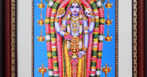 Lord Guruvayur Krishna Photo Frame Big Lord Guruvayur Krishna Photo Frame Big