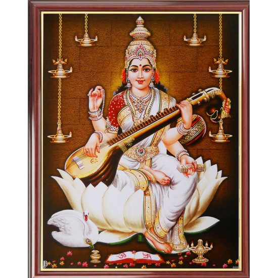 Lord Saraswathi Photo Frame Big