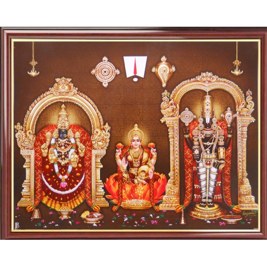 Lord Thirupathi Balaji with Badmavathi Amman Frame Big Lord Thirupathi Balaji with Badmavathi Amman Frame Big