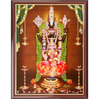 Lord  Thirupathi Balaji with Lakshmi Face Photo Frame Big