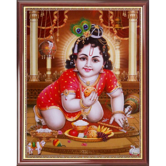 Lord  Baby Krishna Photo Frame Big