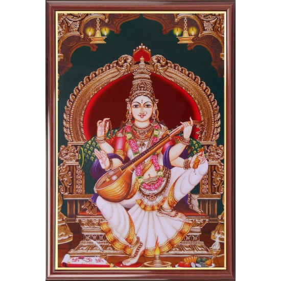 Lord  Saraswathi Photo Frame Big