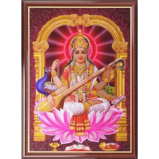 Lord  Saraswathi Photo Frame Big