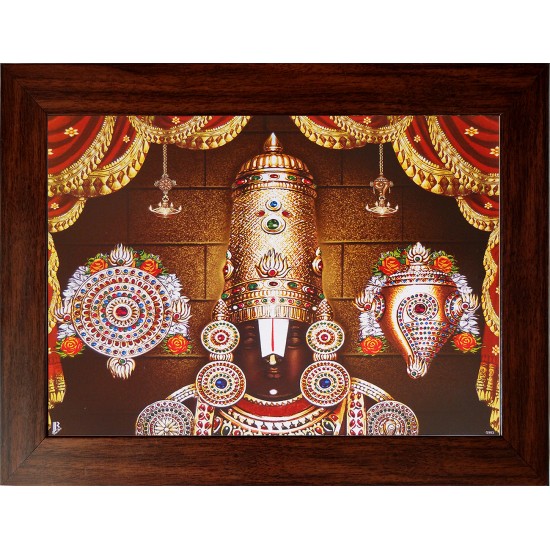Lord  Thirupathi Balaji Face Wooden Photo Frame
