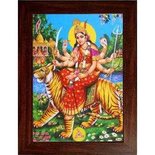 Lord  Durga Wooden Photo Frame