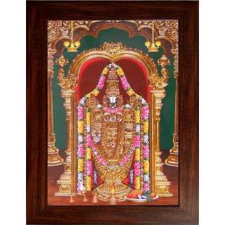 Lord  Thirupathi Balaji Wooden Photo Frame