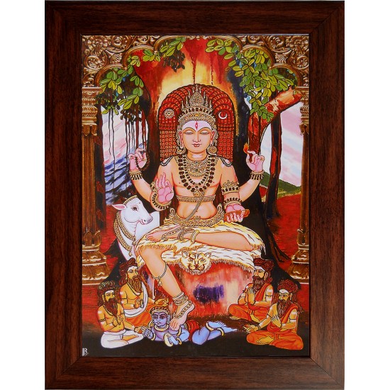 Lord  Dakshinamoorthy Wooden Photo Frame