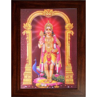 Lord  Murugan Wooden Photo Frame