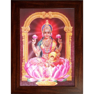 Lord  Lakshmi Wooden Photo Frame