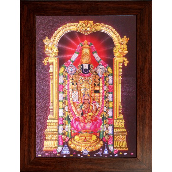 Lord  Thirupathi Balaji Wooden Photo Frame