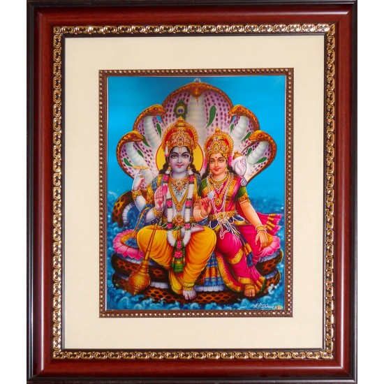 Vishnu Lakshmi Photo Frame Big Vishnu Lakshmi Photo Frame Big