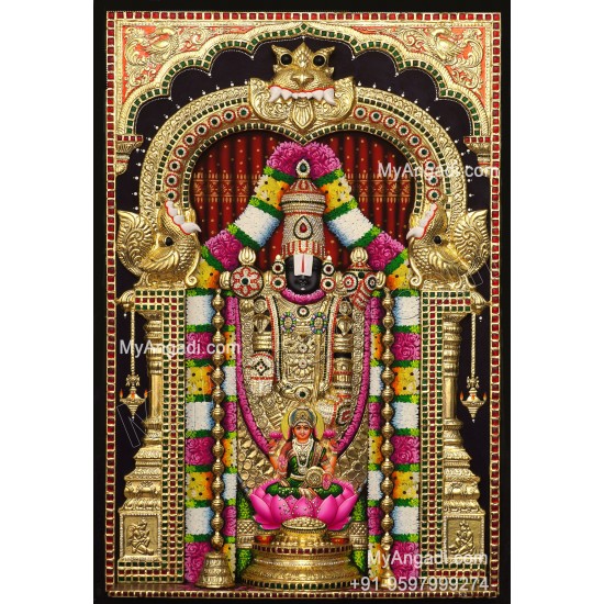 3d Balaji Lakshmi Tanjore Painting