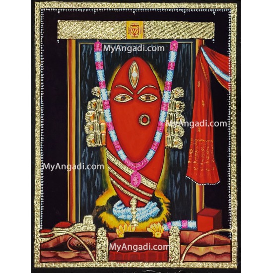 Linga Bairavi Isha Tanjore Painting