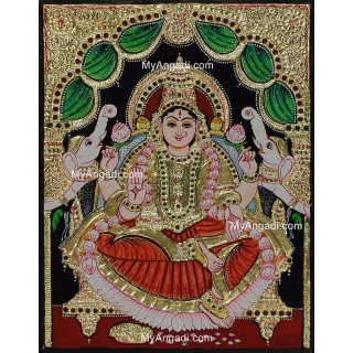 Gajalakshmi Tanjore Painting