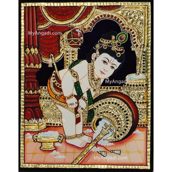 Butter Krishna Tanjore Painting