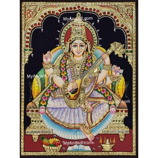 Saraswathi Tanjore Painting