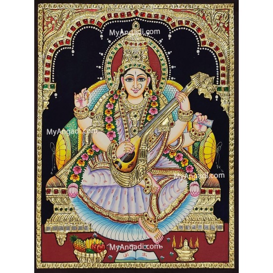 Saraswathi Tanjore Painting Saraswathi Tanjore Painting