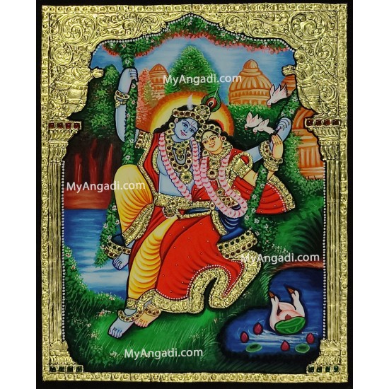 Radha Krishna Tanjore Painting