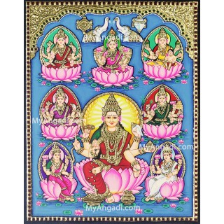 Ashta Lakshmi Tanjore Painting