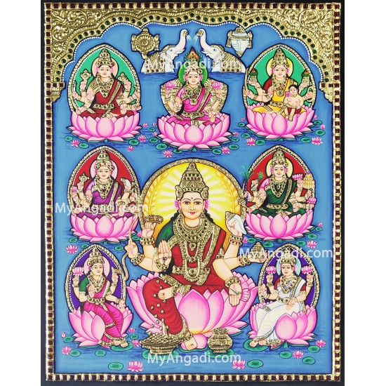 Ashta Lakshmi Tanjore Painting