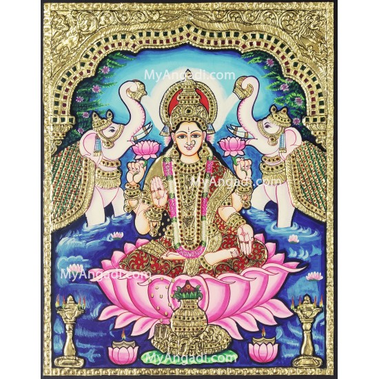 Gajalakshmi Tanjore Painting