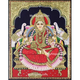 Gajalakshmi Tanjore Painting