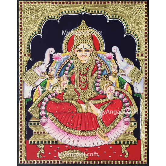 Gajalakshmi Tanjore Painting