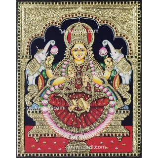 Gajalakshmi Tanjore Painting