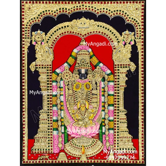 Balaji Lakshmi Tanjore Painting Balaji Lakshmi Tanjore Painting