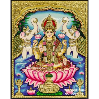 Gajalakshmi Tanjore Painting