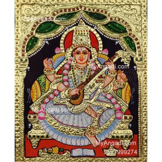 Saraswathi Tanjore Painting