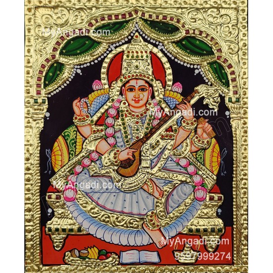 Saraswathi Tanjore Painting