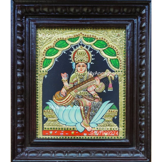 Saraswathi Tanjore Painting