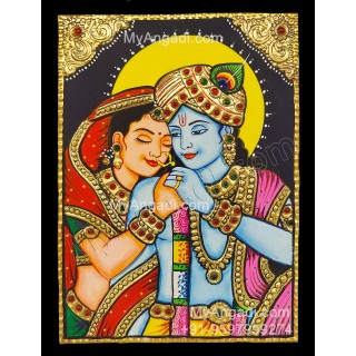 Radha Krishna Tanjore Painting, Krishna Tanjore Painting