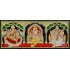 3 Panel Lakshmi  Ganesha Saraswathi  Tanjore Painting