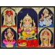 5 God Balaji Lakshmi Murugan Ganesha Saraswathi Tanjore Painting