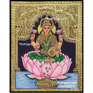 Dhana Lakshmi Tanjore Painting, Dhanalakshmi Tanjore Painting