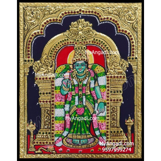 Meenakshi Amman Tanjore Painting, Amman Tanjore Painting Meenakshi Amman Tanjore Painting, Amman Tanjore Painting