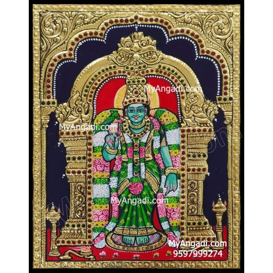 Meenakshi Amman Tanjore Painting, Amman Tanjore Painting