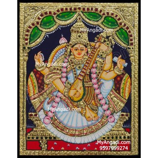 Saraswathi Tanjore Painting