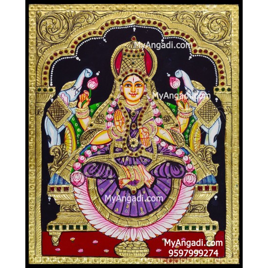 Gaja Lakshmi Tanjore Painting